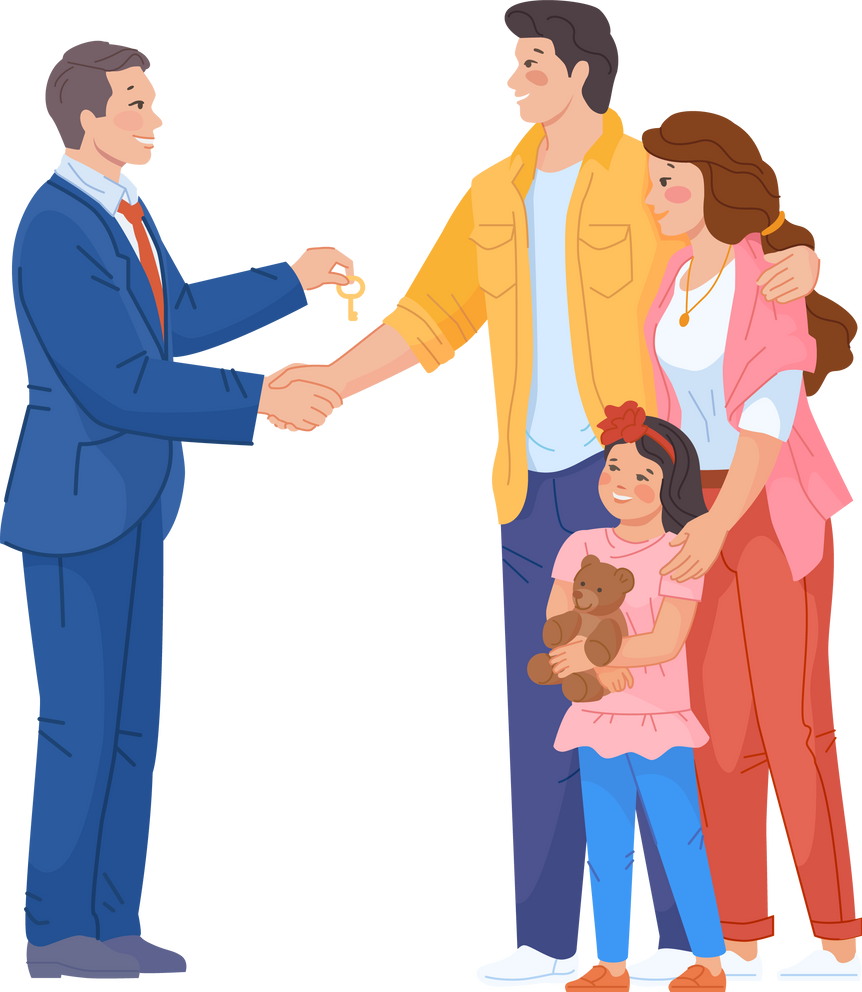 buying new house. Successful real estate deal